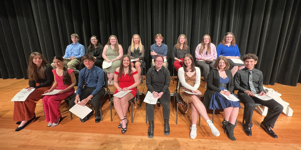 NTHS 2022 inductees pictured on stage December 5, 2022.