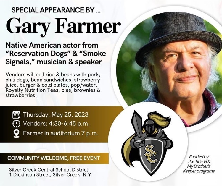 Promotional poster for Gary farmer appearance